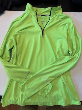 Nike Neon Lime Performance 1/4 Zip Pullover